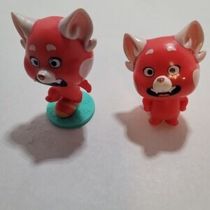 Set of 2 Disney Pixar Turning‎ Red Mini Series 1 Mei Panda Excited Figure